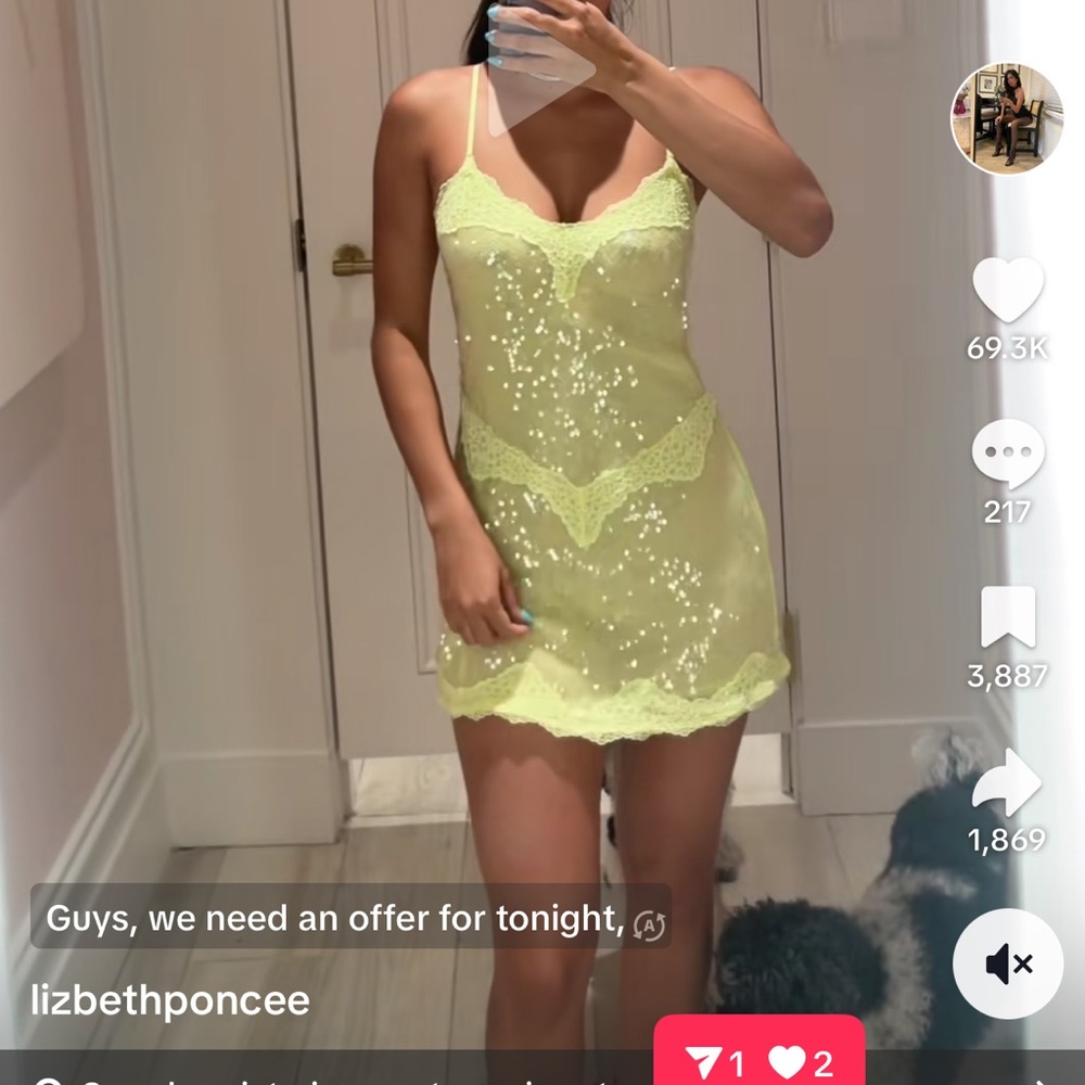 VIRAL Victoria’s secret sequin slip dress BNWT